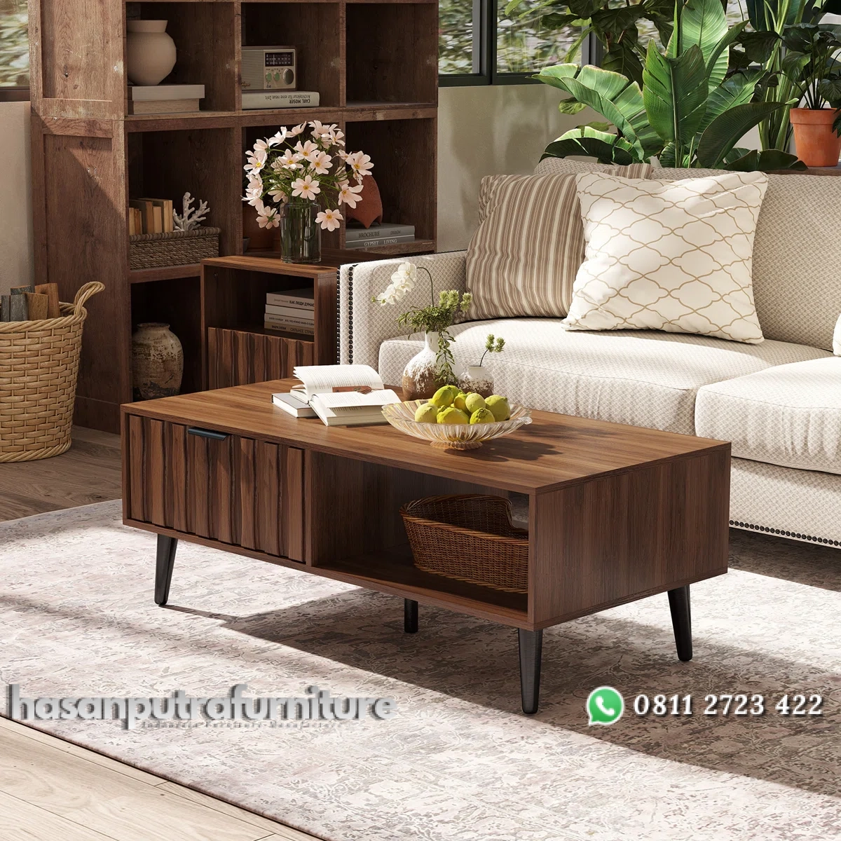 Oliver Meja Tamu Laci Unik Kayu Jati Finishing Walnut Hasan Putra Furniture Jepara - Indonesia Furniture 3 Oliver Meja Tamu Laci Unik Kayu Jati Finishing Walnut Hasan Putra Furniture Jepara - Indonesia Furniture - Gambar 3