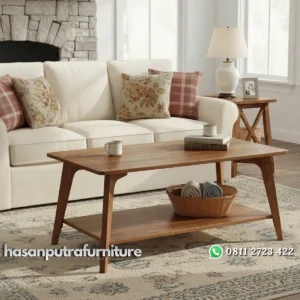 Oliver Meja Tamu Minimalis Terbaru Warna Walnut Hasan Putra Furniture Jepara - Indonesia Furniture