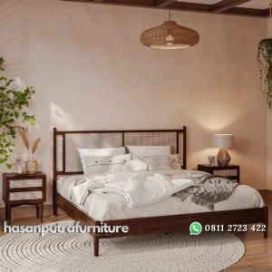 Oliver Tempat Tidur Model Rotan Kayu Jati Minimalis Hasan Putra Furniture Jepara - Indonesia Furniture