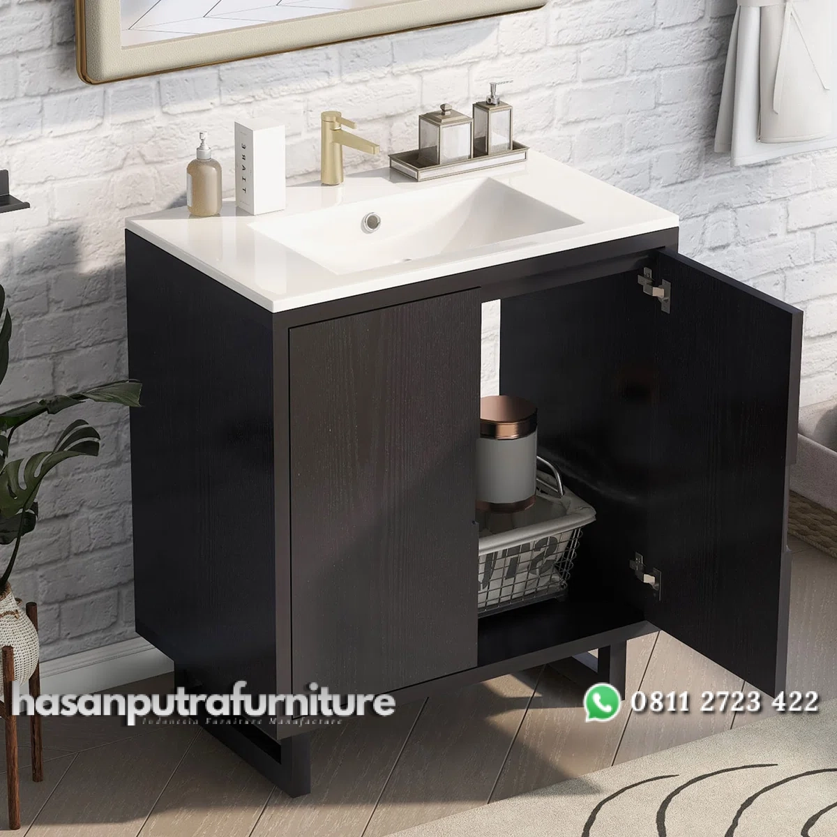 REIKA Wastafel Cabinet 2 Pintu Plywood Minimalis Hasan Putra Furniture Jepara - Indonesia Furniture 2 REIKA Wastafel Cabinet 2 Pintu Plywood Minimalis Hasan Putra Furniture Jepara - Indonesia Furniture - Gambar 2