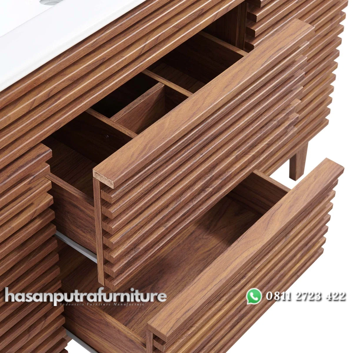 RENNO Wastafel Cabinet Desain Unik Kayu Jati Minimalis Hasan Putra Furniture Jepara - Indonesia Furniture 4 RENNO Wastafel Cabinet Desain Unik Kayu Jati Minimalis Hasan Putra Furniture Jepara - Indonesia Furniture - Gambar 4