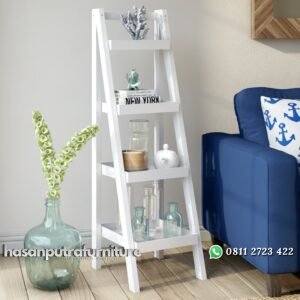 Rak Buku Cat Duco Minimalis Sederhana Hasan Putra Furniture Jepara - Indonesia Furniture