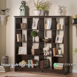 Rak Buku Kayu Jati Minimalis Hasan Putra Furniture Jepara - Indonesia Furniture