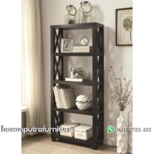 Rak Buku Minimalis Jati Hasan Putra Furniture Jepara - Indonesia Furniture