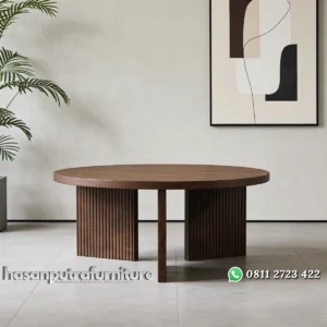 Rebecca Meja Tamu Rustic Minimalis Kayu Jati Solid Jepara Hasan Putra Furniture Jepara - Indonesia Furniture