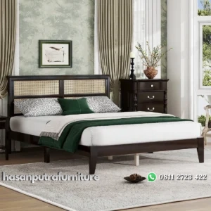Roberry Tempat Tidur Rotan Kayu Jati Minimalis Hasan Putra Furniture Jepara - Indonesia Furniture