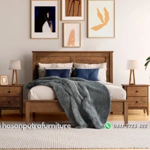 Ronald Tempat Tidur Rustic Kayu Jati Klasik Minimalis Hasan Putra Furniture Jepara - Indonesia Furniture