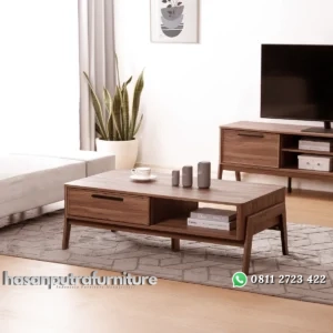 Ronnie Meja Tamu Unik Kayu Jati Model Minimalis Terbaru Hasan Putra Furniture Jepara - Indonesia Furniture
