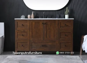 SOMA Wastafel Cabinet Drawer Laci Kayu Jati Minimalis Hasan Putra Furniture Jepara - Indonesia Furniture
