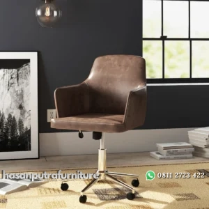 Saddle Kursi Kantor Staff Kain Kulit Sintetis Minimalis Hasan Putra Furniture Jepara - Indonesia Furniture