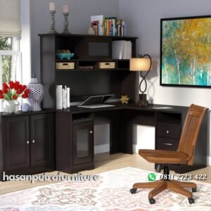 Satu Set Meja Kerja Lengkap Hasan Putra Furniture Jepara - Indonesia Furniture