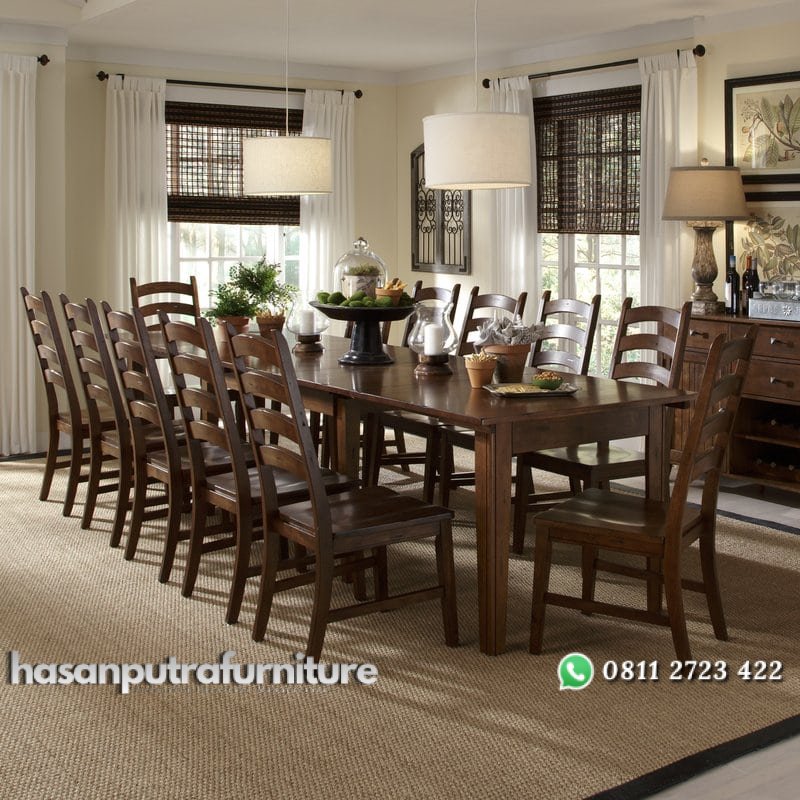 Satu Set Meja Makan 12 Kursi Hasan Putra Furniture Jepara - Indonesia Furniture 1 Satu Set Meja Makan 12 Kursi Hasan Putra Furniture Jepara - Indonesia Furniture