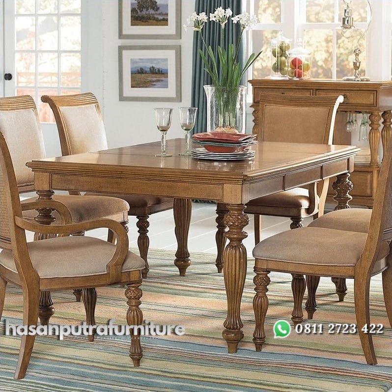 Satu Set Meja Makan 6 Kursi Hasan Putra Furniture Jepara - Indonesia Furniture 1 Satu Set Meja Makan 6 Kursi Hasan Putra Furniture Jepara - Indonesia Furniture