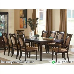 Satu Set Meja Makan Jati Minimalis Hasan Putra Furniture Jepara - Indonesia Furniture