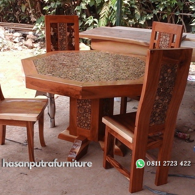 Meja Makan Koin Hasan Putra Furniture Jepara - Indonesia Furniture 2 Meja Makan Koin Hasan Putra Furniture Jepara - Indonesia Furniture - Gambar 2