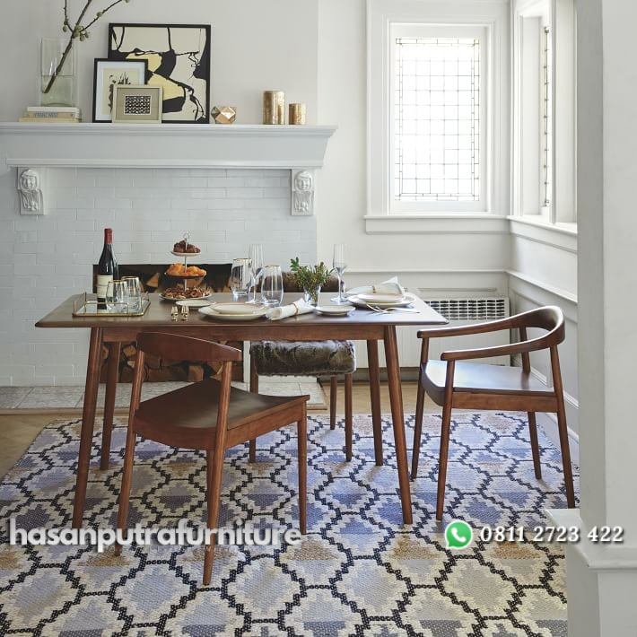 Satu Set Meja Makan Scandinavian Jati Hasan Putra Furniture Jepara - Indonesia Furniture 2 Satu Set Meja Makan Scandinavian Jati Hasan Putra Furniture Jepara - Indonesia Furniture - Gambar 2