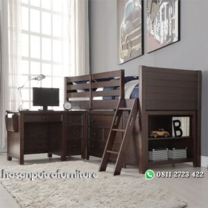 Satu Set Tempat Tidur Bertingkat Hasan Putra Furniture Jepara - Indonesia Furniture