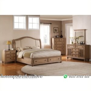 Satu Set Tempat Tidur Jati Elegant Hasan Putra Furniture Jepara - Indonesia Furniture