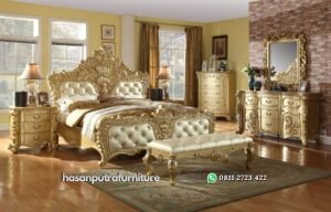Satu Set Tempat Tidur Mewah Hasan Putra Furniture Jepara - Indonesia Furniture