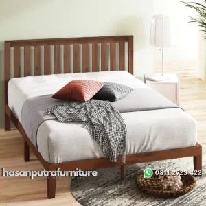 Sawiris Tempat Tidur Minimalis Kayu Jati Kekinian Hasan Putra Furniture Jepara - Indonesia Furniture