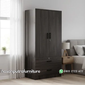 Scottie Lemari Pakaian 2 Pintu Plywood Minimalis Hasan Putra Furniture Jepara - Indonesia Furniture