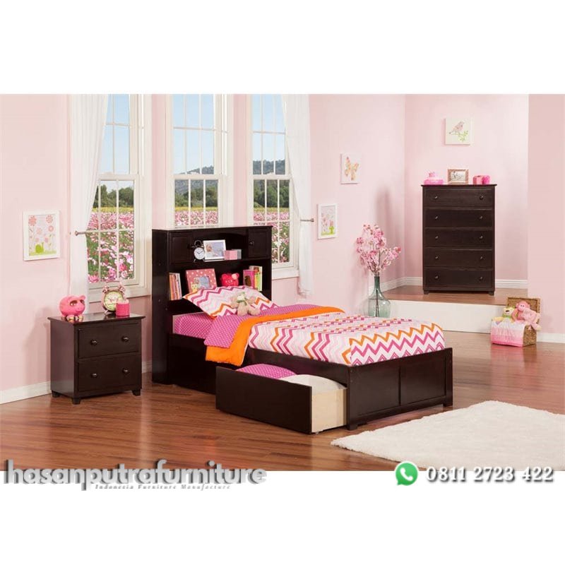 Set Kamar Tidur Anak Jati Hasan Putra Furniture Jepara - Indonesia Furniture 1 Set Kamar Tidur Anak Jati Hasan Putra Furniture Jepara - Indonesia Furniture