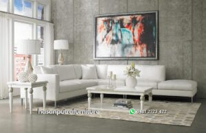 Set Kursi Sofa Sudut Minimalis Hasan Putra Furniture Jepara - Indonesia Furniture