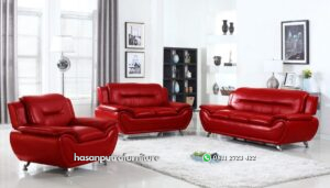 Set Kursi Tamu Sofa Warna Merah Hasan Putra Furniture Jepara - Indonesia Furniture