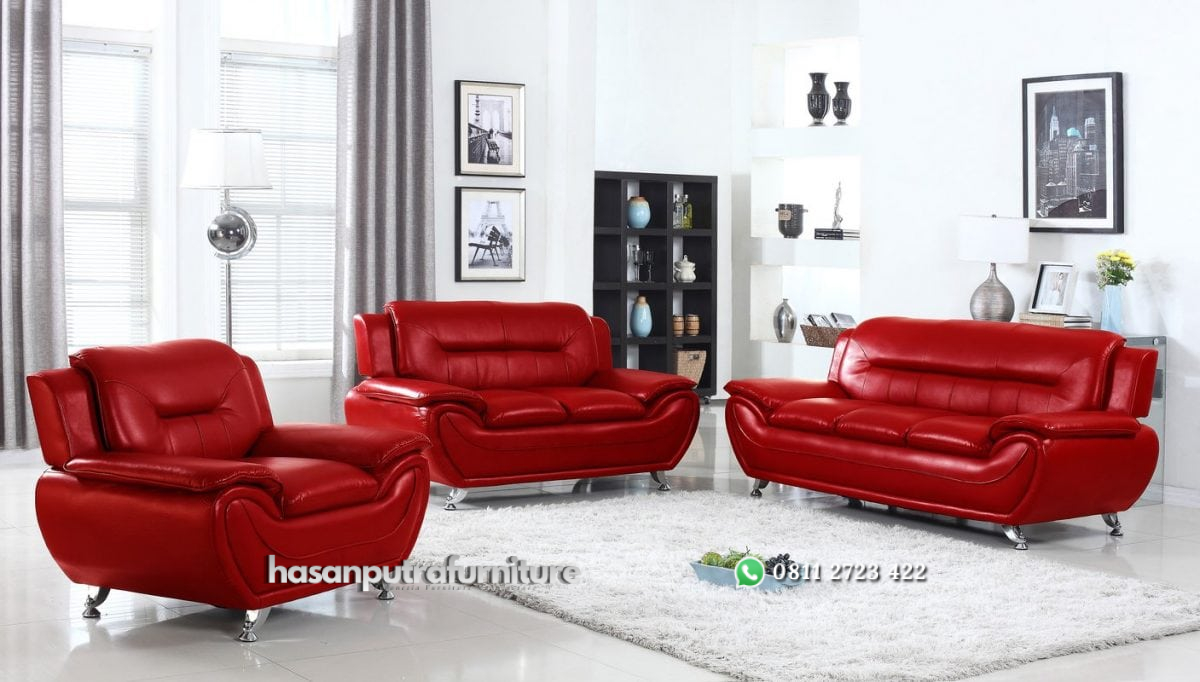 Set Kursi Tamu Sofa Warna Merah Hasan Putra Furniture Jepara - Indonesia Furniture 1 Set Kursi Tamu Sofa Warna Merah Hasan Putra Furniture Jepara - Indonesia Furniture