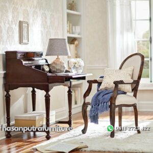 Set Meja Belajar Jati Multifungsi Hasan Putra Furniture Jepara - Indonesia Furniture