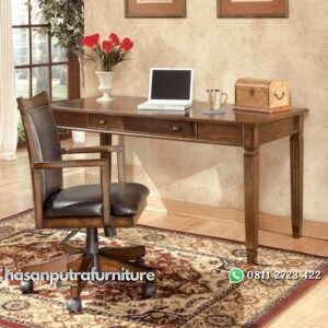 Set Meja Kantor Jati Minimalis Bogor Hasan Putra Furniture Jepara - Indonesia Furniture