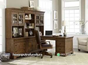 Set Meja Kerja Jati Mewah Hasan Putra Furniture Jepara - Indonesia Furniture