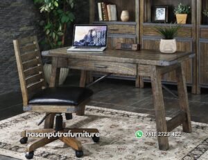 Set Meja Kerja Minimalis Klasik Hasan Putra Furniture Jepara - Indonesia Furniture