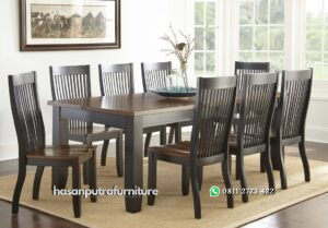 Set Meja Makan 8 Kursi Hasan Putra Furniture Jepara - Indonesia Furniture