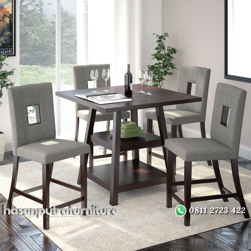 Set Meja Makan Bar Minimalis Modern Hasan Putra Furniture Jepara - Indonesia Furniture 1 Set Meja Makan Bar Minimalis Modern Hasan Putra Furniture Jepara - Indonesia Furniture