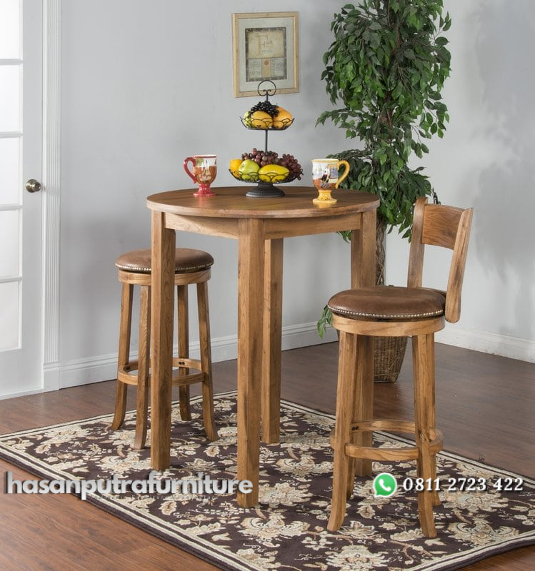 Set Meja Makan Bundar Bar Hasan Putra Furniture Jepara - Indonesia Furniture 1 Set Meja Makan Bundar Bar Hasan Putra Furniture Jepara - Indonesia Furniture