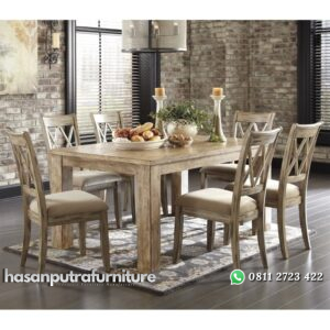 Set Meja Makan Jati Minimalis Klasik Hasan Putra Furniture Jepara - Indonesia Furniture