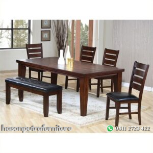 Set Meja Makan Kayu Jati Hasan Putra Furniture Jepara - Indonesia Furniture