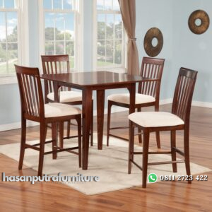 Set Meja Makan Persegi Minimalis Hasan Putra Furniture Jepara - Indonesia Furniture