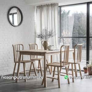 Set Meja Makan Scandinavian Hasan Putra Furniture Jepara - Indonesia Furniture