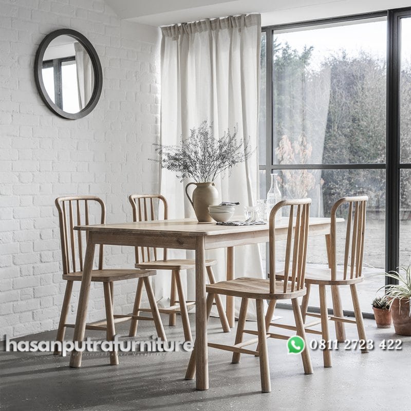 Set Meja Makan Scandinavian Hasan Putra Furniture Jepara - Indonesia Furniture 1 Set Meja Makan Scandinavian Hasan Putra Furniture Jepara - Indonesia Furniture