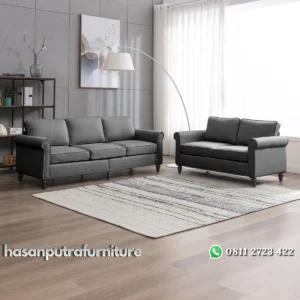 Set Sofa Tamu Shabbycic Modern Minimalis Kain Canvas Hasan Putra Furniture Jepara - Indonesia Furniture