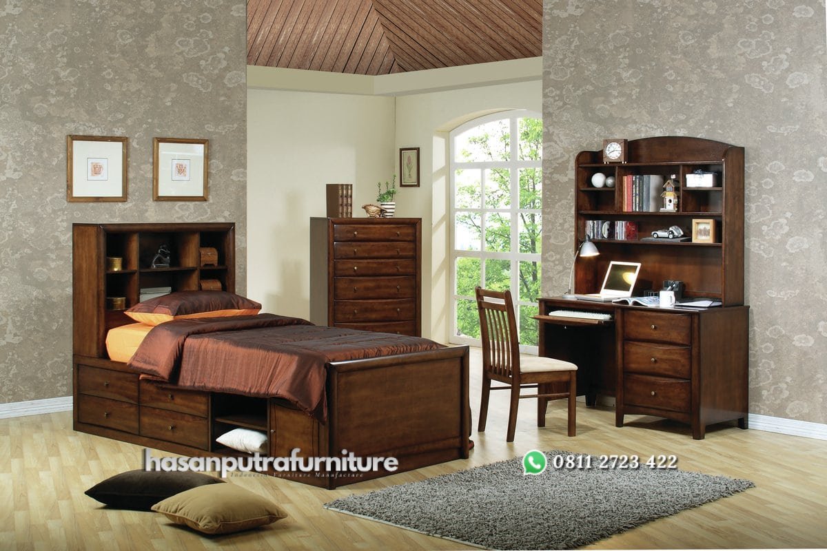 Set Tempat Tidur Anak Laci Multifungsi Hasan Putra Furniture Jepara - Indonesia Furniture 1 Set Tempat Tidur Anak Laci Multifungsi Hasan Putra Furniture Jepara - Indonesia Furniture
