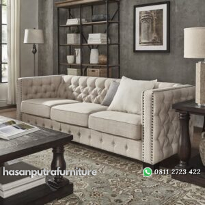 Sofa Tamu Mewah 3 Dudukan Gloria Hasan Putra Furniture Jepara - Indonesia Furniture
