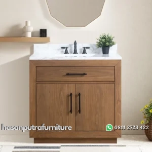 TARA Wastafel Cabinet 2 Pintu Kayu Jati Minimalis Hasan Putra Furniture Jepara - Indonesia Furniture