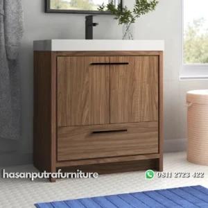 TARKA Wastafel Cabinet 2 Pintu Laci Desain Minimalis Hasan Putra Furniture Jepara - Indonesia Furniture
