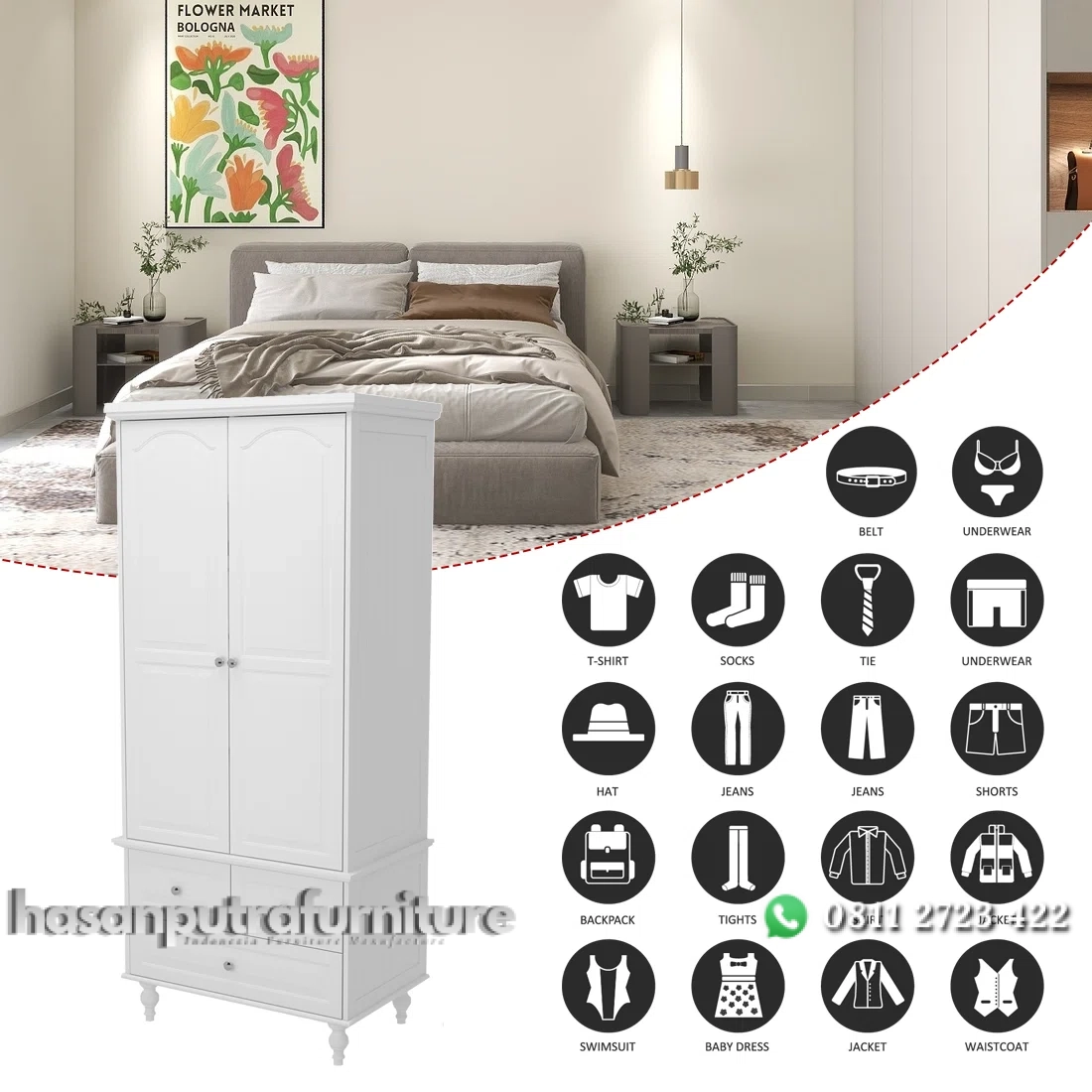 Talisha Lemari Pakaian Laci 2 Pintu Cat Duco Klasik Hasan Putra Furniture Jepara - Indonesia Furniture 3 Talisha Lemari Pakaian Laci 2 Pintu Cat Duco Klasik Hasan Putra Furniture Jepara - Indonesia Furniture - Gambar 3