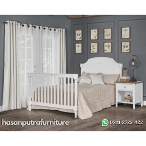 Tempat Tidur Anak Cat Duco Putih Hasan Putra Furniture Jepara - Indonesia Furniture