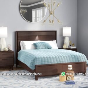Tempat Tidur Jati Minimalis Cornwall Hasan Putra Furniture Jepara - Indonesia Furniture