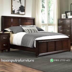 Tempat Tidur Jati Minimalis Satu Set Hasan Putra Furniture Jepara - Indonesia Furniture